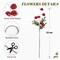 6 Pcs Faux Silk Pompon Mum Mini Chrysanthemum Flowers – Burnt Orange Artificial Mums for Home, Party & Wedding Decoration